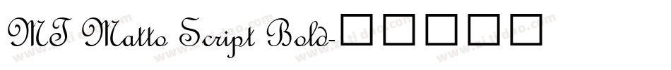 MT Matto Script Bold字体转换